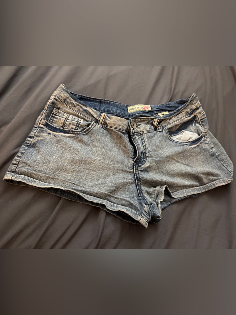 Paris Blues Faded Blue Denim Shorts